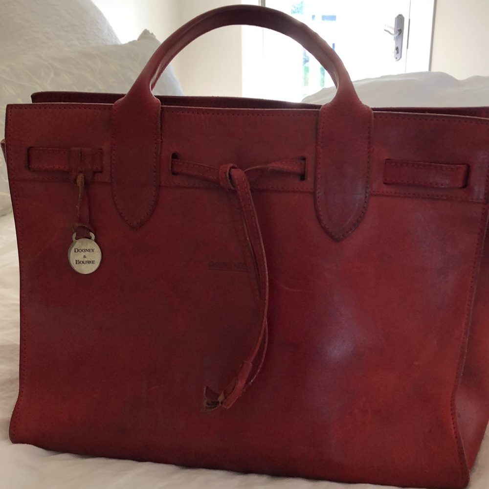 Red leather purse
